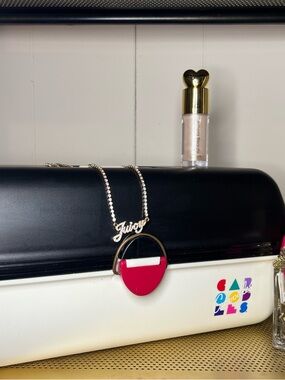 Caboodles Black & White Cosmetic Organizer with Red Accent